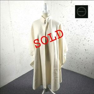 Fleece Cream One Button Cape